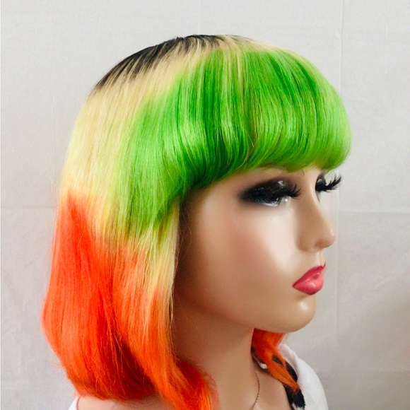 Multiple Messy Yannick Color Straight Short Bob 150% Density Human Wig - Picture 2 of 7